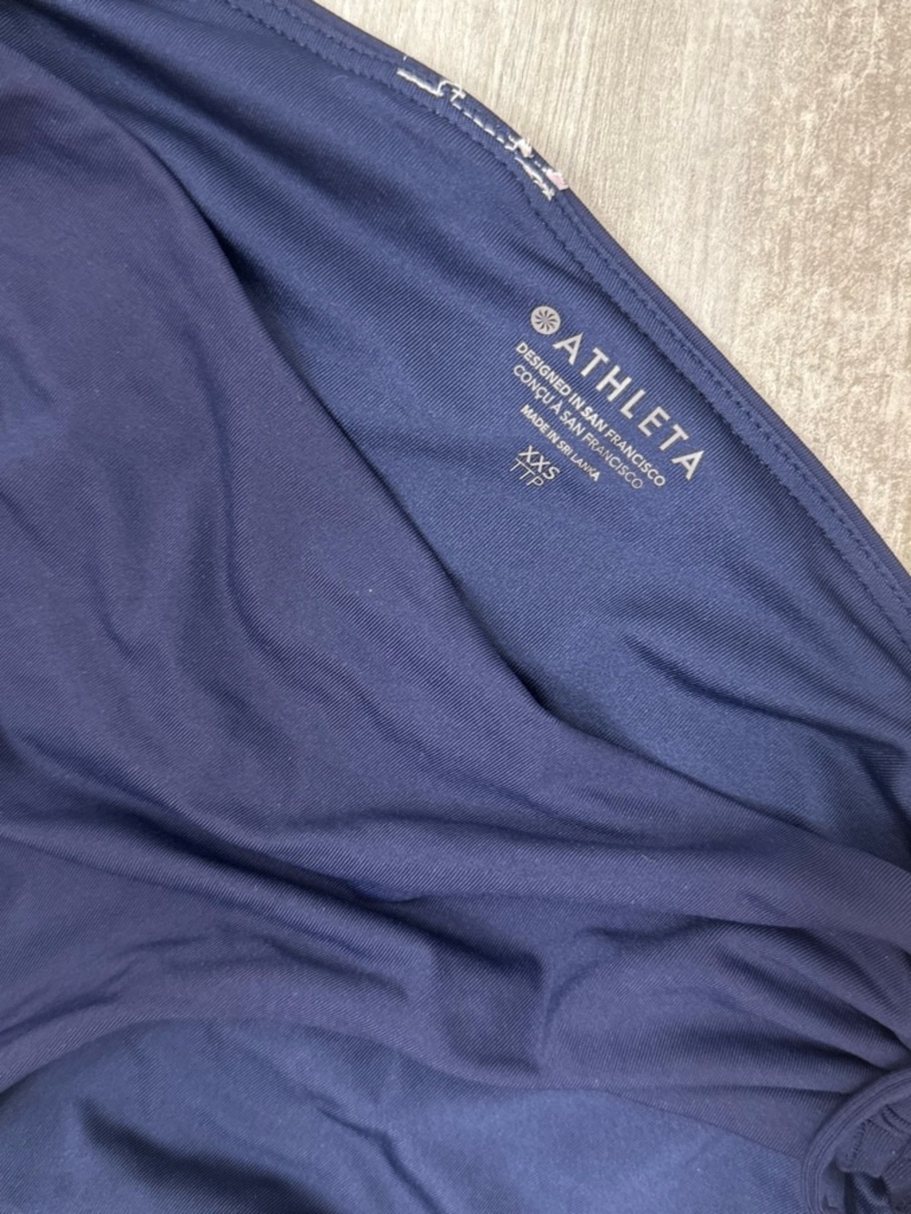 NWT! Athleta Women's Navy cinch-Tie Swim Bottom - Picture 6 of 6